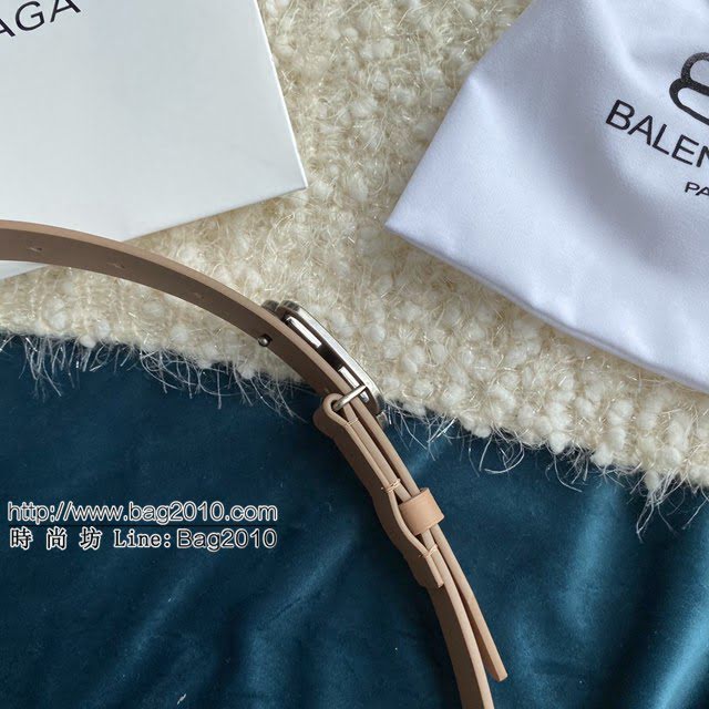 Balenciaga女士皮帶 巴黎世家BB經典logo扣腰帶 巴黎世家小牛皮皮帶  jjp1136